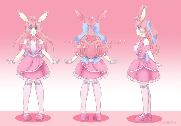 vtuber model redesign for ariaauroravt 2023